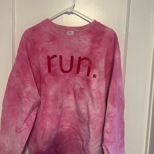 Pink/red RUN. Sweatshirt - large